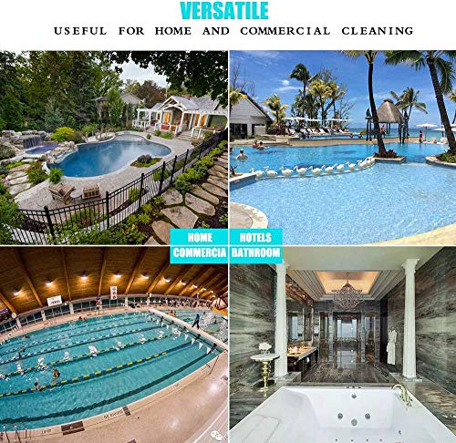 Swimming Pool Wall & Tile Brush,18" Heavy Duty Vinyl Polished Aluminum Back Cleaning Brush Head Designed for Cleans Walls, Tiles & Floors, Nylon Bristles Brush Head with EZ Clips (Pole not Included) - color: White