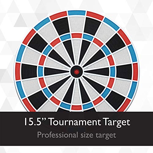 Viper Showdown Electronic Dartboard, 15.5 in Regulation Target, 32 Games, 590 Options, Battery Powered, 6 Darts Included, Black