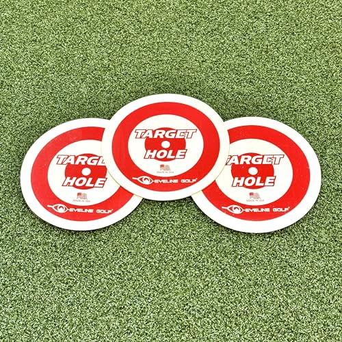 EyeLine Golf Target Circle as Training Aid – Ideal for Chipping and Pitching – Super Thin with Foldable Configurations. Bright Color Markings Easy Sighting. Made in USA - color: Target Holes