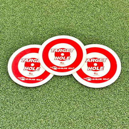 EyeLine Golf Target Circle as Training Aid – Ideal for Chipping and Pitching – Super Thin with Foldable Configurations. Bright Color Markings Easy Sighting. Made in USA - color: Target Holes