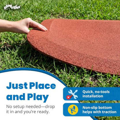 Playsafer Playground Safety Rubber Wearmat for Swingsets and Slides - 1" Thick X 24" W X 40" L (1 Pack, Black) - color: Black, size: 1 Pack (40" L x 24" W x 1" Thick)
