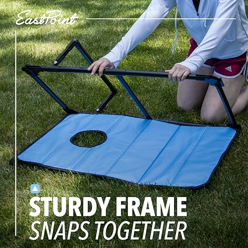 EastPoint 2’x3’ Portable Cornhole Set - Foldable Lightweight Bean Bag Toss Boards with 8 Bean Bags and Carry Bag