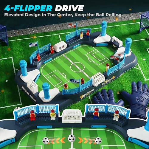 SMILESSKIDDO Soccer Board Game for Kid, Mini Foosball Table Toy for 3 4 5 6 7 8-12 Year Old Kid, Interactive Soccer Toy Indoor Home - Gift for Boys Girls Birthday, Party Game Supplies for Championship