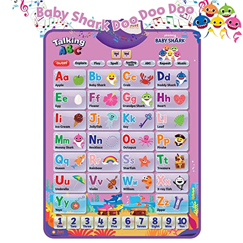 Pinkfong BabyShark Alphabet & Number Learning Toy for Girls Pink Edition | PinkFong Official Song Musical Mat | Best Birthday 1 Year Old Toys | Baby Shark Toys for Toddlers 1-3 | Baby Shark Games - style: Baby Shark Pink Edition
