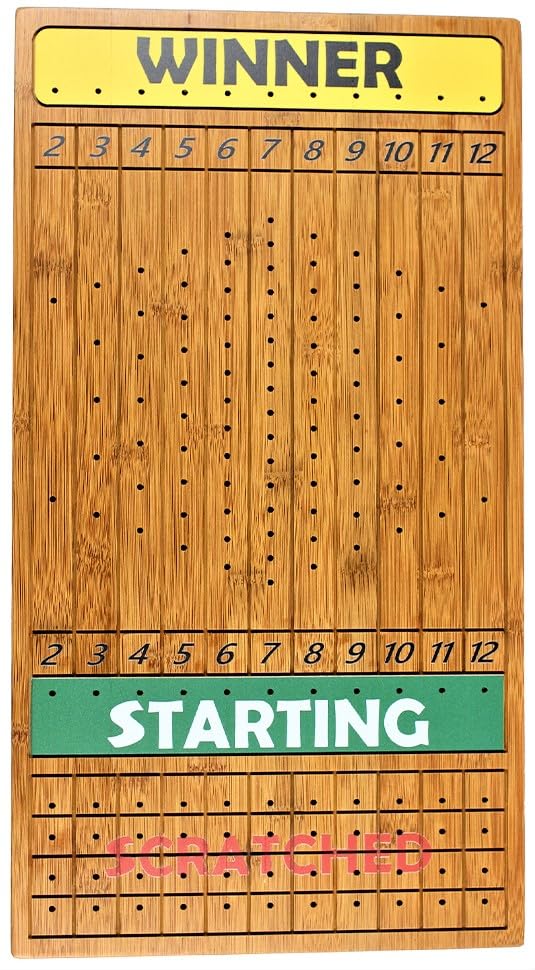 Metal Horse Race Board Game Set with Horse Racing Thick & Solid Wood Game Board(22"/Dark),11 Luxurious with 4 Antique(Gold,Silver,Red Cooper&Bronze) Metal Craft Horses, Dice&Cards (HR-F654) - color: Hr-f654