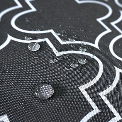 Melaluxe Spring/Summer Wrinkle-Free Waterproof Outdoor Tablecloth with Umbrella Hole and Zipper,60 Inch Square, Grey, Seats 4 People - color: Grey, size: 60" x 60" (Square)