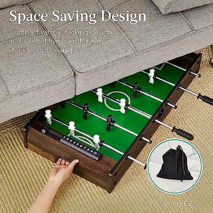 Best Choice Products Multi-Game Table Series – Interactive Game Tables for Kids with Foosball, Air Hockey, Billiards, Ping Pong & More | Childrens - color: 11-in-1 Dark Wood