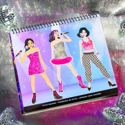 Fashion Angels Live! in Concert Sticker Stylist Fashion Set, Includes Concert Venue Style Boards, Popstar Silhouettes & 600+ Stickers, Ideal Gift for Kids & Teens - style: Pop Star