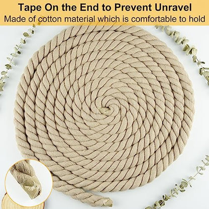 NEBURORA 20FT Tug of War Rope for Adults Outdoor Games Field Day Family Reunion Summer Outside Yard Backyard Lawn Camping Picnic Carnival Party Games Khaki - color: Khaki