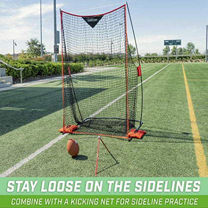 GoSports Football Kicking Tee Metal Place Kicking Stand for Field Goal Kicks - Portable Holder Compatible with All Football Sizes
