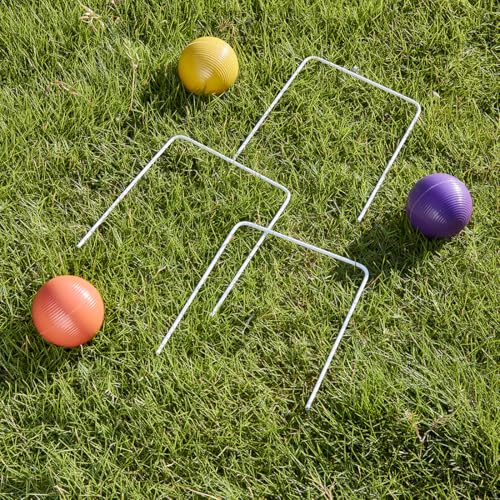 Croquet Wickets Set of 9, 8" H x 6.3" W Heavy Gauge Steel Wire Replacement Wickets with Rustproof Plastic Coating for Lawn Backyard Game - size: Universal Size