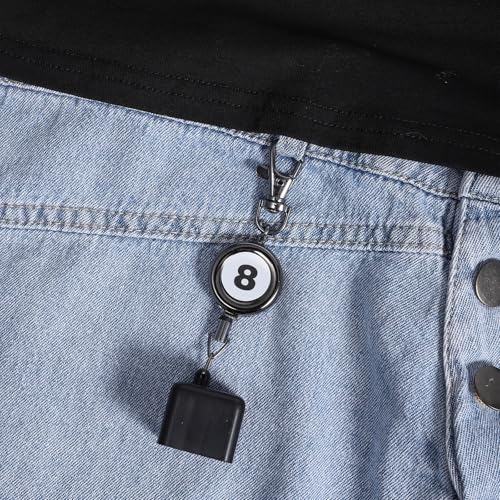 SynHHergyx Pool Chalk Holder Billiards Snooker Cue Chalk Holder with Retractable Key Ring Pool Table Accessories Billiards Accessories for Billiard Lovers