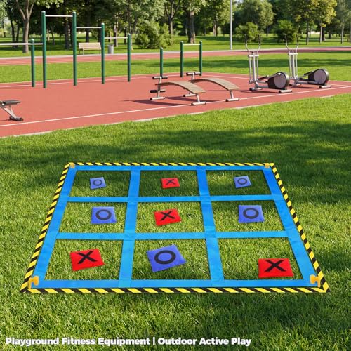 CWLAKON Outdoor Giant Tic Tac Toe Bean Bag Toss Games for Kids Adults Family, Large Outside Lawn Yard Backyard Carnival Field Day Game, Birthday Party Family Reunion Games Playground Fitness Equipment - style: Classic