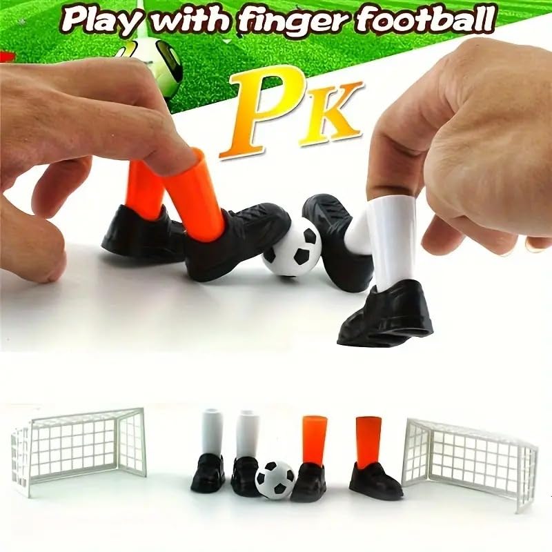 Finger Soccer Game Set with 2 Goals, Mini Table Football Game for Fans Club Sports Bar and Home Party