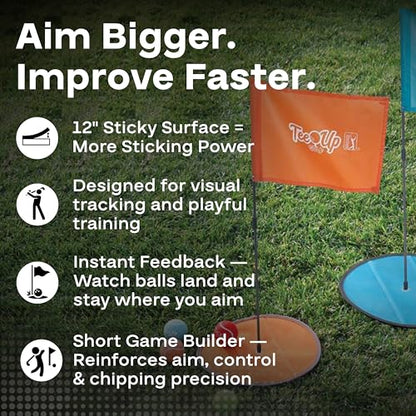 PGA Tour Golf Practice Aids By Golfgen: Premium Chipping Nets, Putting Rings, & Targets, Indoor & Outdoor Training, Improve Accuracy & Control, Master Putting and Chipping, Portable for On The Go - size: Junior