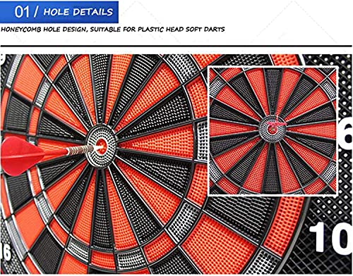 Electronic Dart Board, Electronic Dartboard, 19” Digital Soft Tip Dart Boards with 50 Games and 704 Variants & LED Displays Scoreboard, Easy to Use Button Interface, for Children and Adults