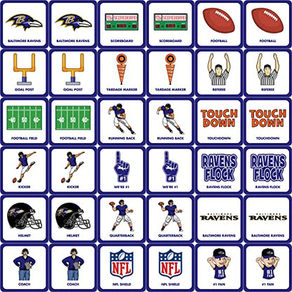 MasterPieces Sports Games - Baltimore Ravens NFL Matching Game - Game for Kids and Family - Laugh and Learn - style: Baltimore Ravens