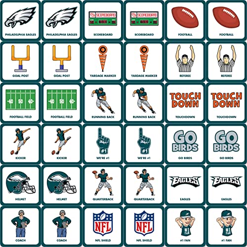 MasterPieces Sports Games - Philadelphia Eagles NFL Matching Game - Game for Kids and Family - Laugh and Learn - style: Philadelphia Eagles