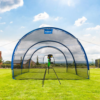 FORZA Pop-Up Baseball Batting Cage | Portable, Fiberglass Frame with Polyester Netting, Instant Setup for Anywhere Practice | Multiple Size Options, Includes Carry Bag - size: 80ft, style: Fully Enclosed