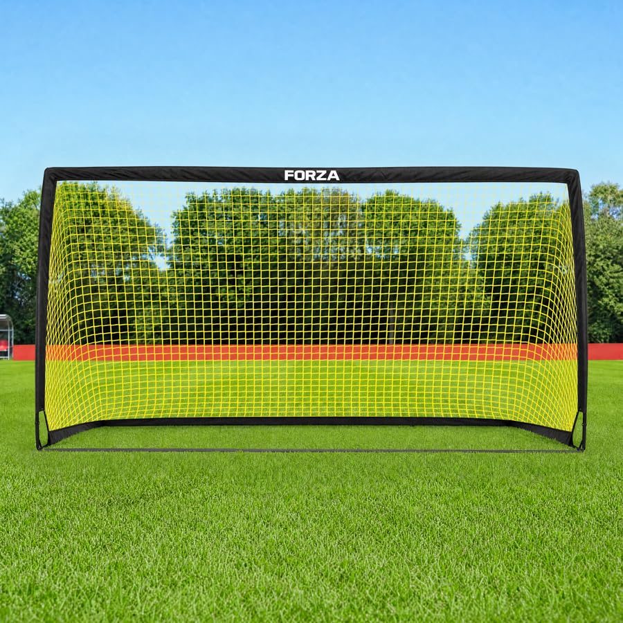 FORZA Square Pop-Up Soccer Goal [6 Sizes] | Portable Goal Posts for Kids Shooting Practice - Pop-Up in Minutes | Single or Pair of Goals - size: 9ft x 5.5ft, style: Single
