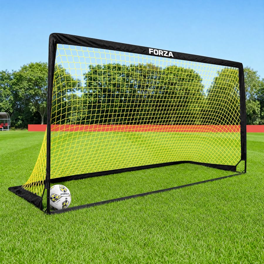 FORZA Square Pop-Up Soccer Goal [6 Sizes] | Portable Goal Posts for Kids Shooting Practice - Pop-Up in Minutes | Single or Pair of Goals - size: 9ft x 5.5ft, style: Single