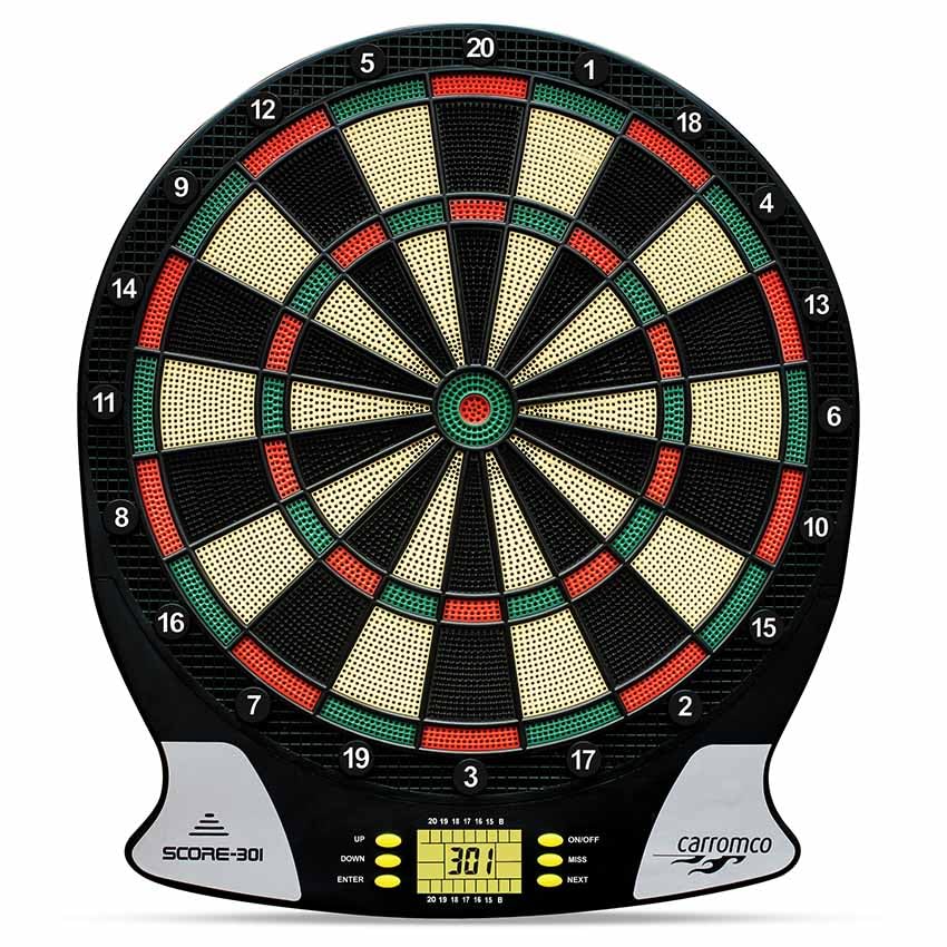 Carromco Electronic Dart Board Score 2nd Generation 92016 Unisex Adult, Black, Red, Green, Yellow
