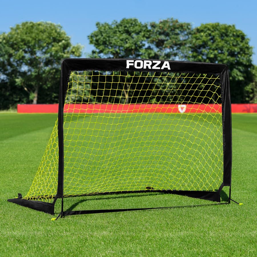 FORZA Square Pop-Up Soccer Goal [6 Sizes] | Portable Goal Posts for Kids Shooting Practice - Pop-Up in Minutes | Single or Pair of Goals - size: 4ft x 3ft, style: Single