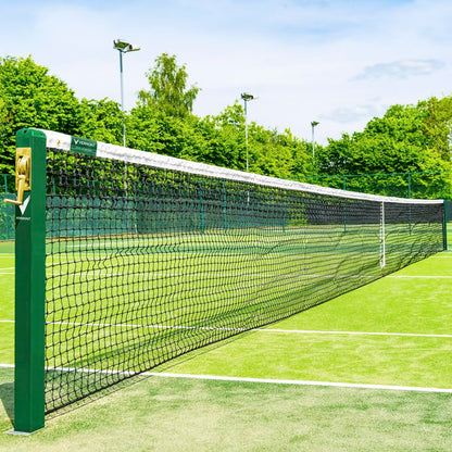 VERMONT Tennis Net – Championship Quality, Heavy-Duty HDPE | 42ft Doubles or 33ft Singles | 4 Thickness Options (2mm–3.5mm) - size: 3mm Doubles [Standard], style: Loop and Pin