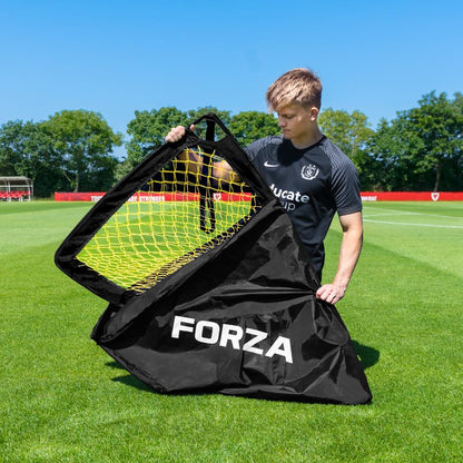 FORZA Square Pop-Up Soccer Goal [6 Sizes] | Portable Goal Posts for Kids Shooting Practice - Pop-Up in Minutes | Single or Pair of Goals - size: 5ft x 3.5ft, style: Single