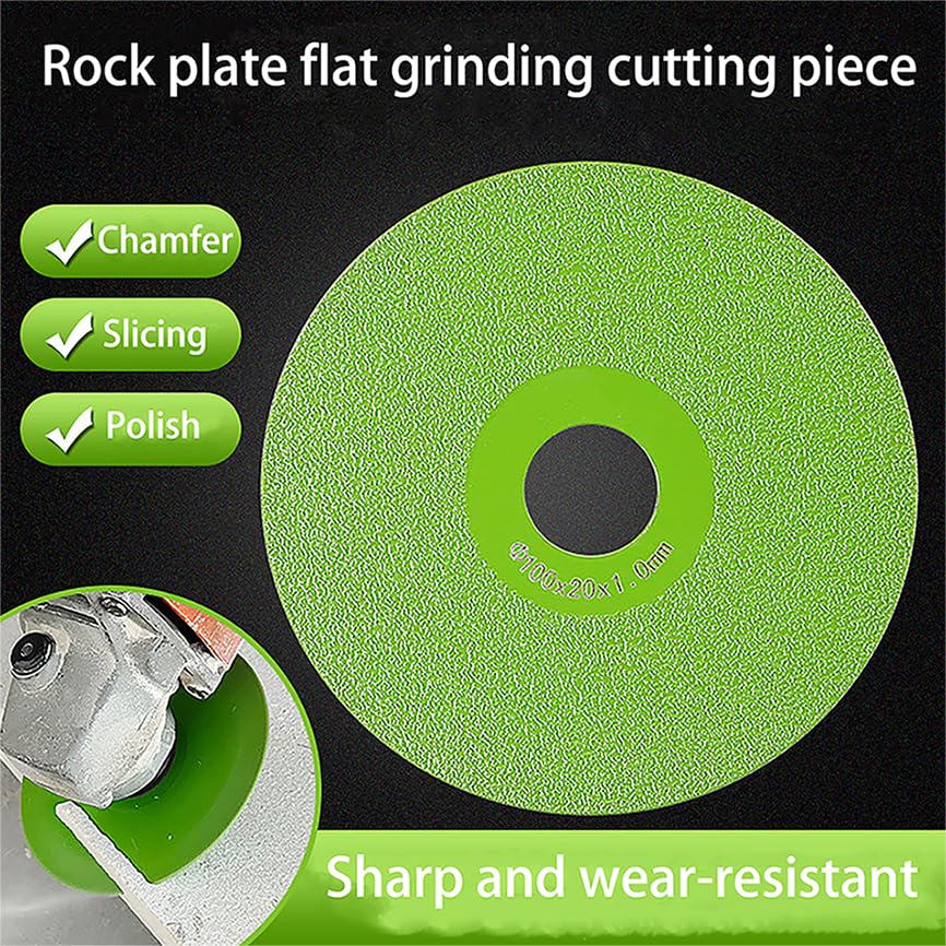 Indestructible disc 5.0 -Rock Plate Flat Grinding Blade, Ceramic Tile, Marble Edge Trimming, 45 Chamfer Grinding Cutting Blade, Ultra Wide fine Sand Sweeping Saw Blade (10)