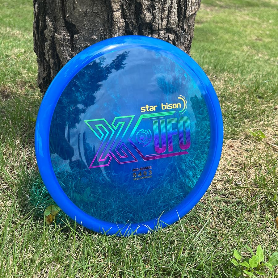 X-UFO Disc Golf Starter Set - 3 Piece Professional Disc Golf Set for Beginners, Lightweight & Portable, Putter Driver Midrange 170g-173g - color: blue,red,purple