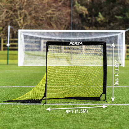 FORZA Square Pop-Up Soccer Goal [6 Sizes] | Portable Goal Posts for Kids Shooting Practice - Pop-Up in Minutes | Single or Pair of Goals - size: 5ft x 3.5ft, style: Single