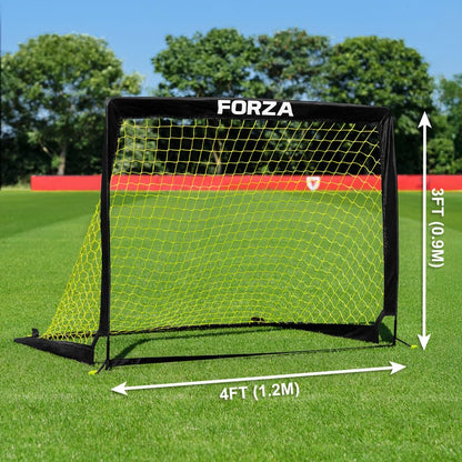 FORZA Square Pop-Up Soccer Goal [6 Sizes] | Portable Goal Posts for Kids Shooting Practice - Pop-Up in Minutes | Single or Pair of Goals - size: 4ft x 3ft, style: Pair