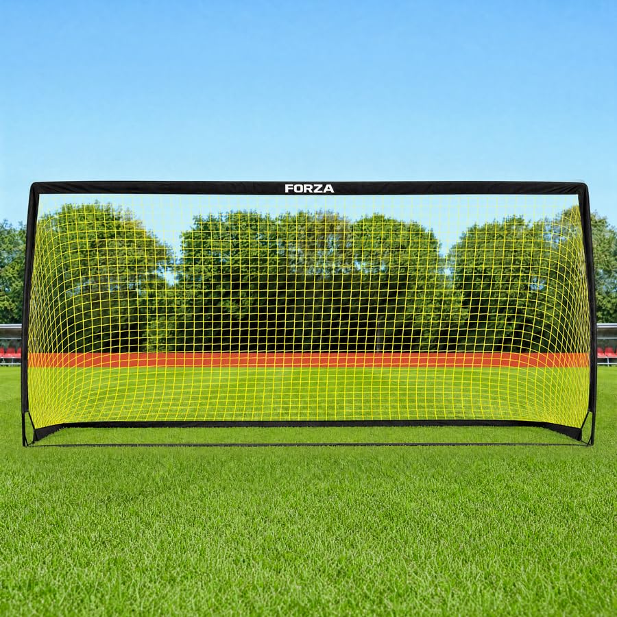FORZA Square Pop-Up Soccer Goal [6 Sizes] | Portable Goal Posts for Kids Shooting Practice - Pop-Up in Minutes | Single or Pair of Goals - size: 12ft x 6ft, style: Single